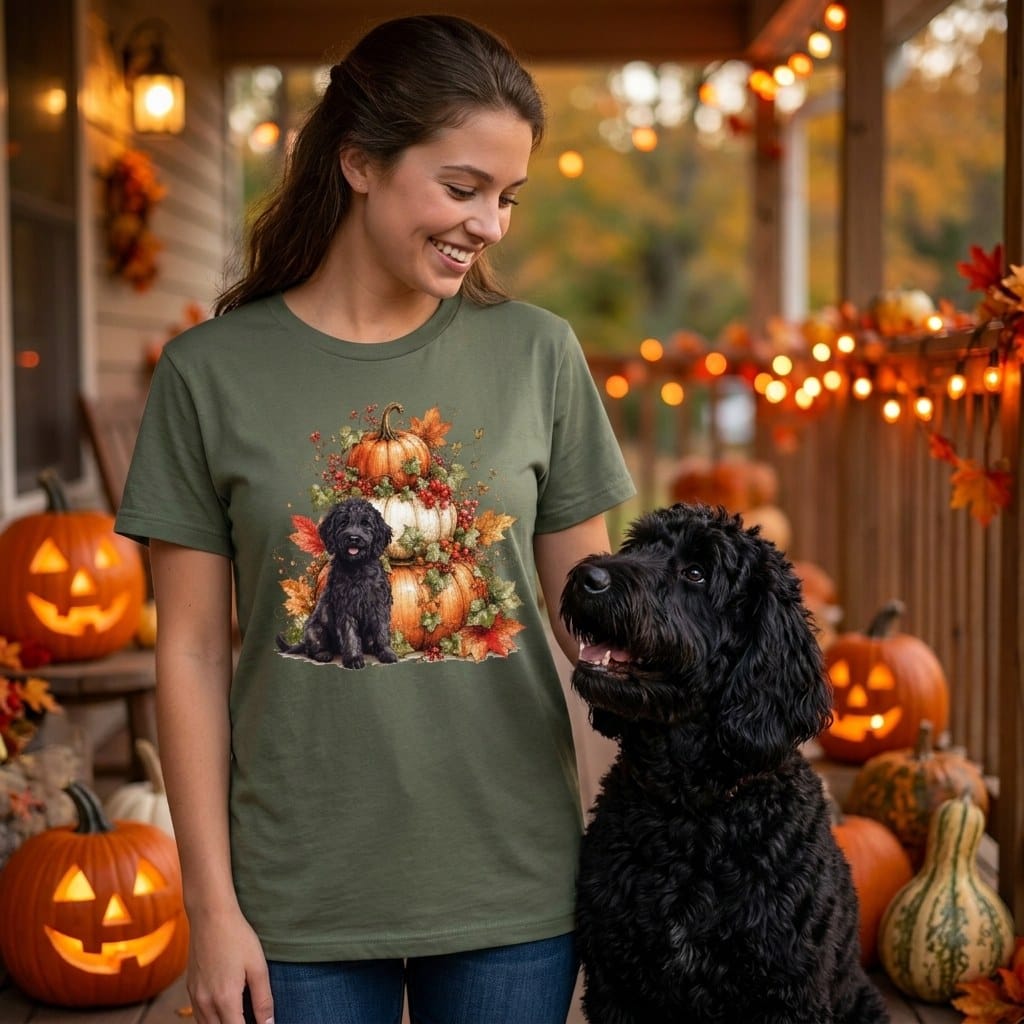 Goldendoodle Pumpkin Ivy T-Shirt in by Puppy Jo