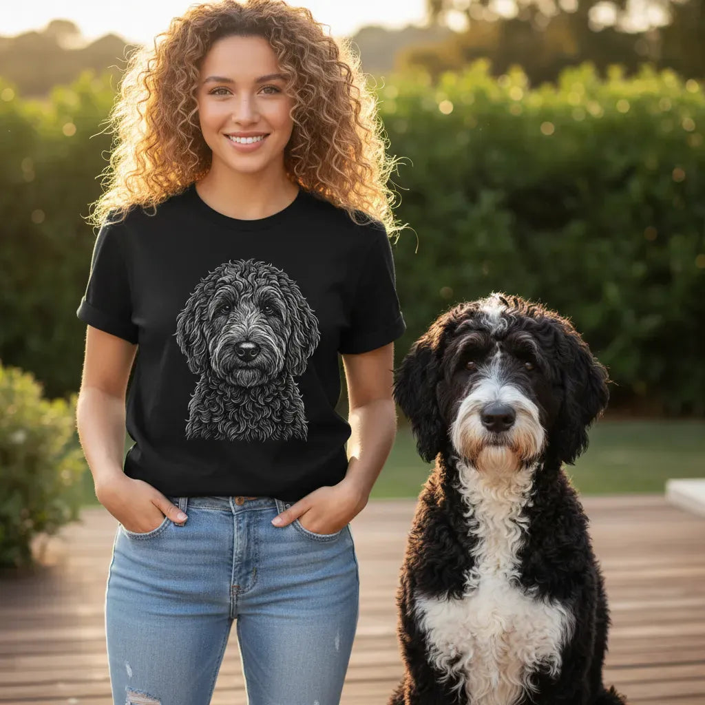 Goldendoodle Sketch T-Shirt in by Puppy Jo