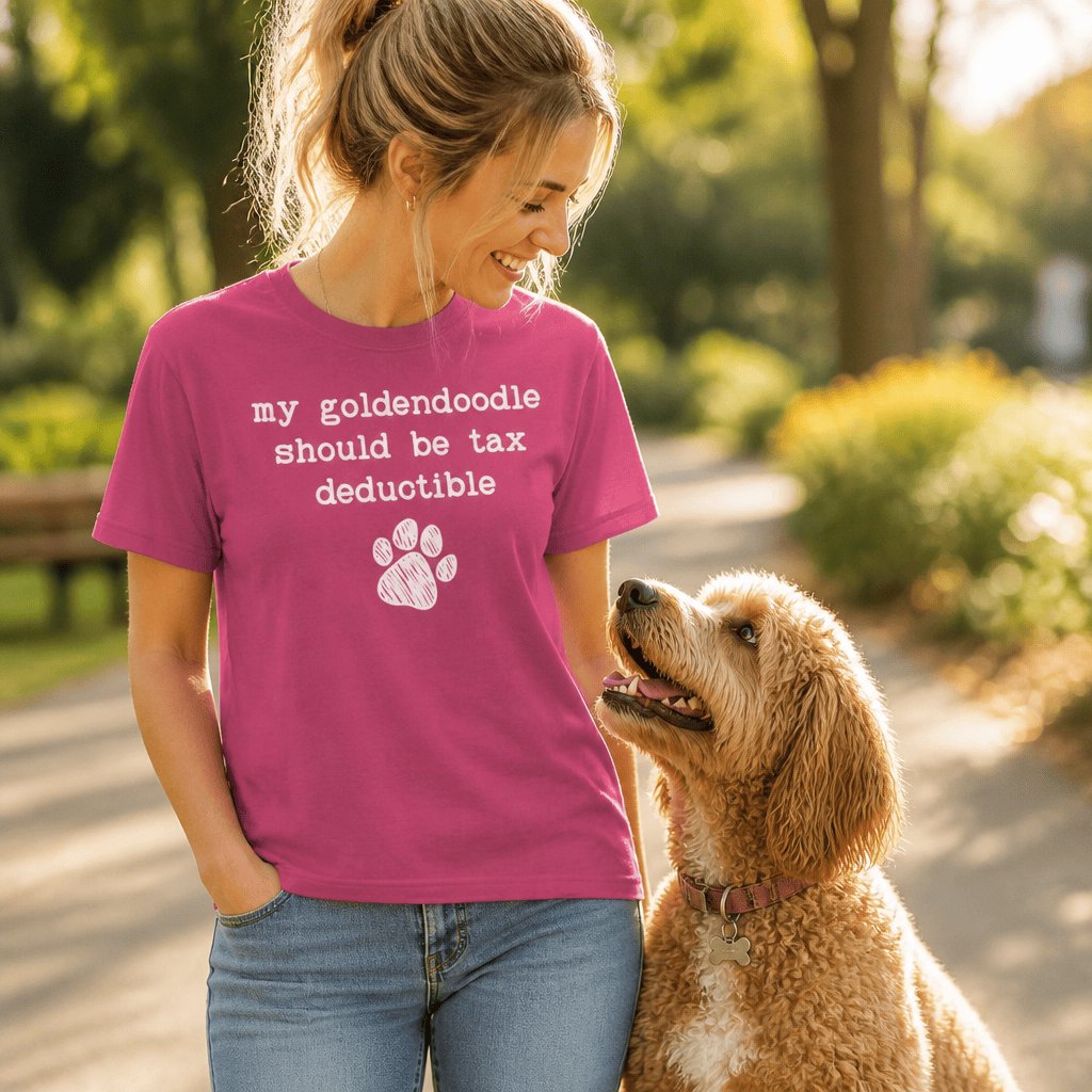 Goldendoodle Tax Signature T-Shirt in by Puppy Jo