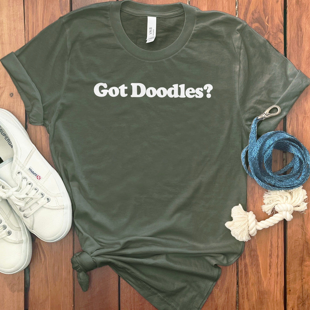 Got Doodles T-Shirt in Military Green / S by Puppy Jo