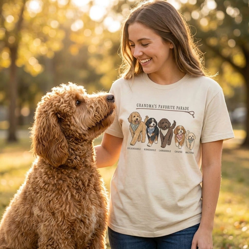 Grandma Doodle Parade Signature T-Shirt in by Puppy Jo