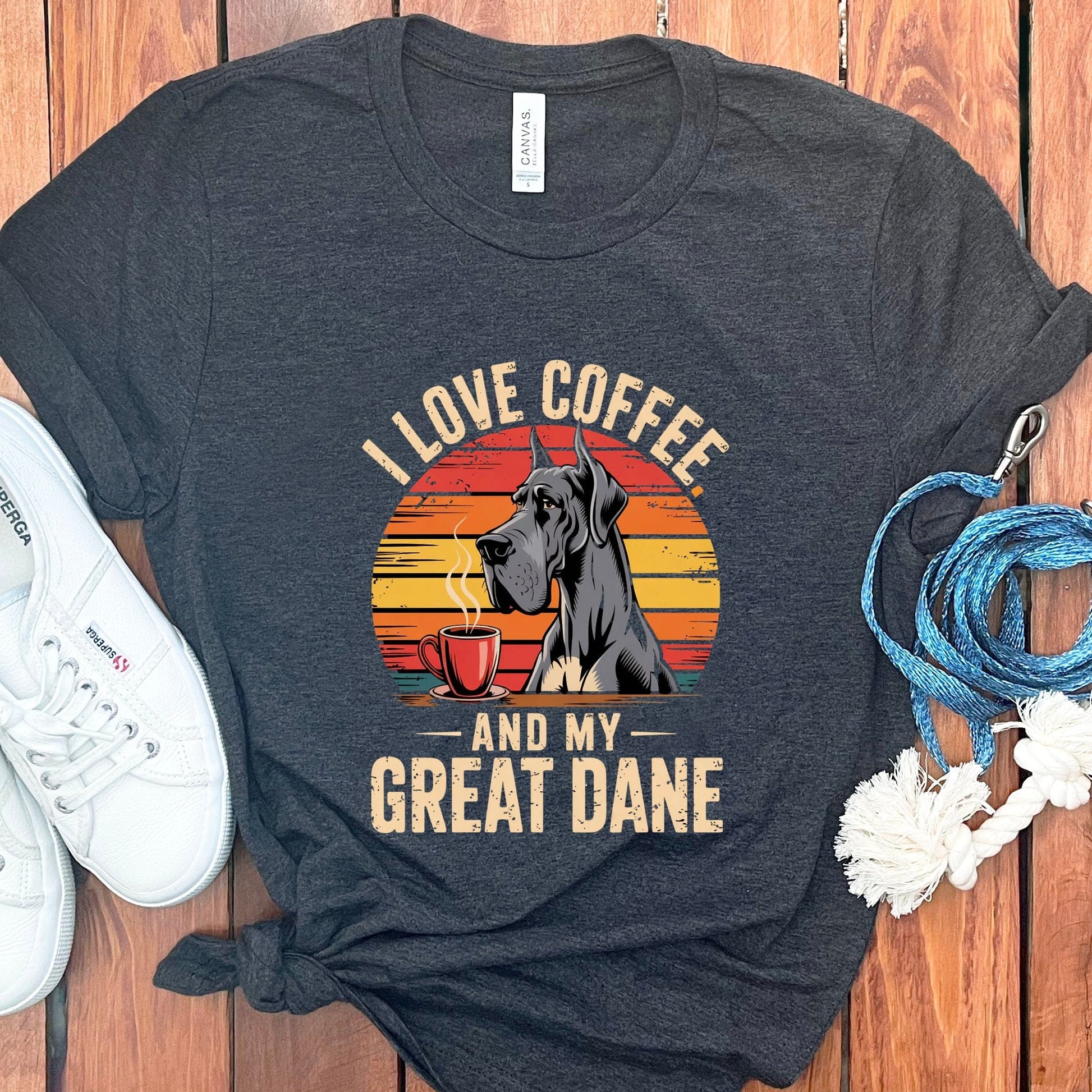 I Love Coffee And My Great Dane Graphic T-shirt product