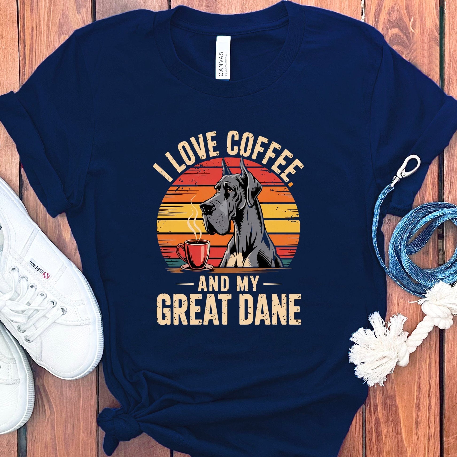 I Love Coffee and My Great Dane Graphic T-shirt product type
