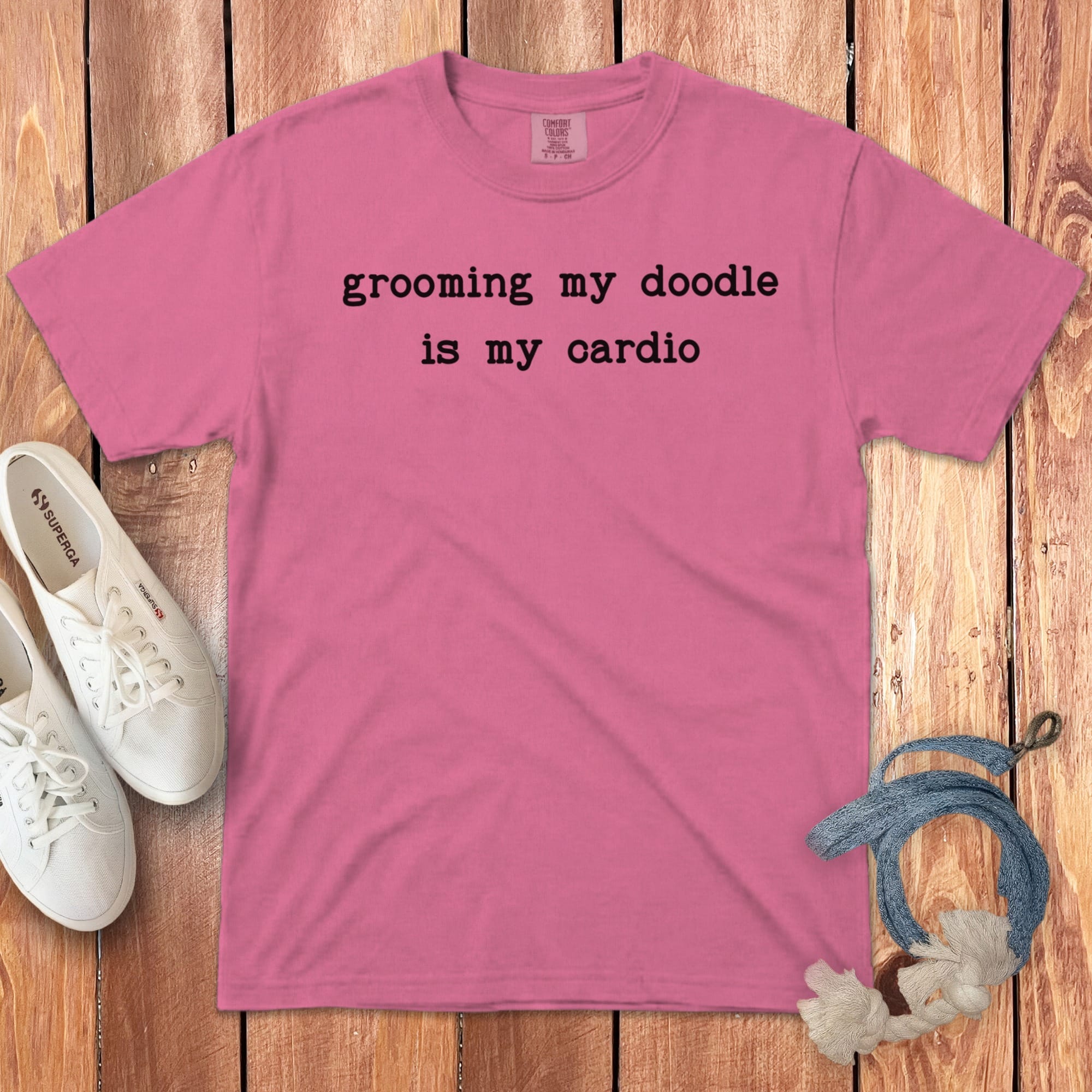 Grooming Doodle Signature T-Shirt in Crunchberry / S by Puppy Jo