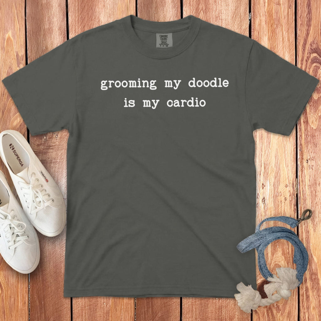 Grooming Doodle Signature T-Shirt in Pepper / S by Puppy Jo