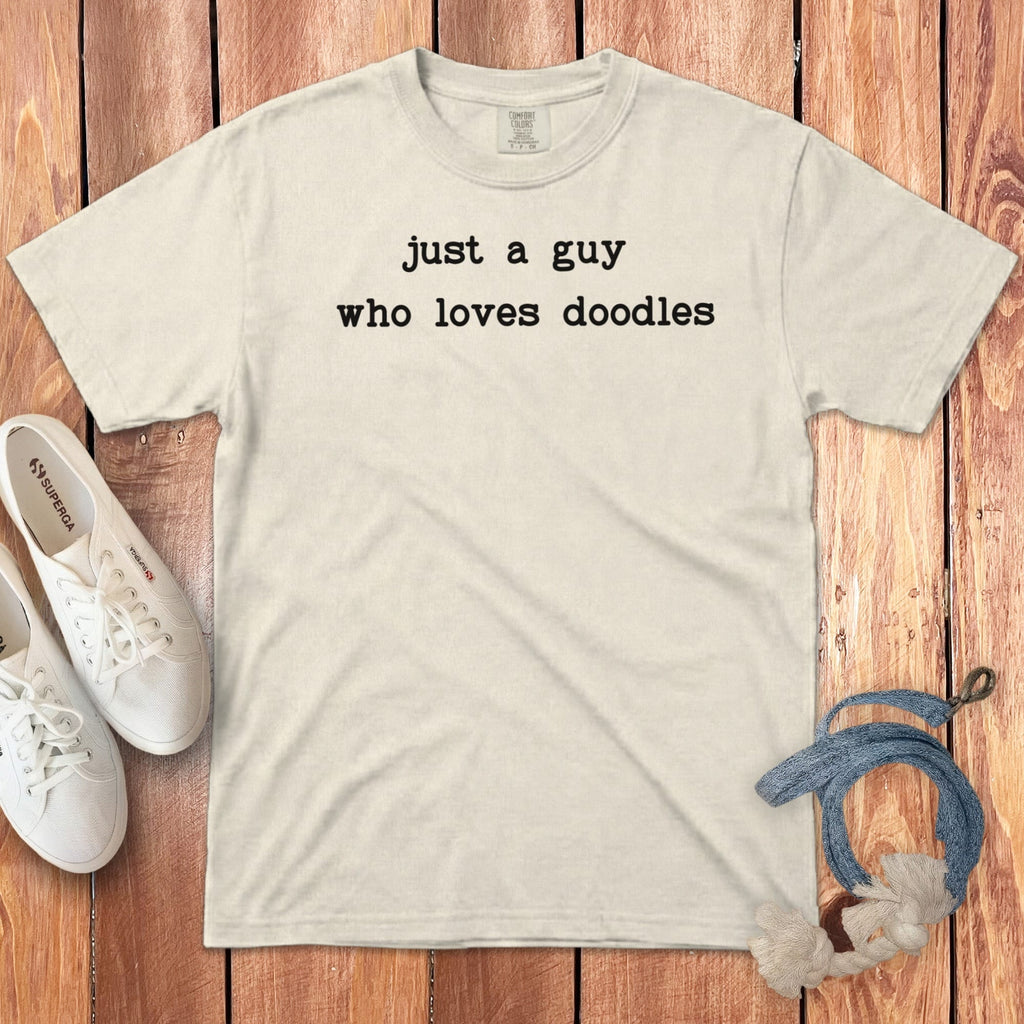 Guy Doodle Signature T-Shirt in Ivory / S by Puppy Jo
