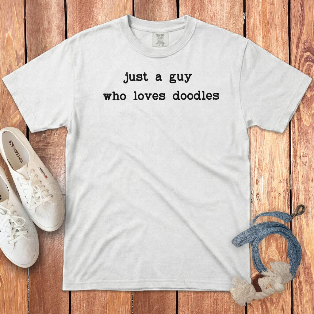 Guy Doodle Signature T-Shirt in White / S by Puppy Jo