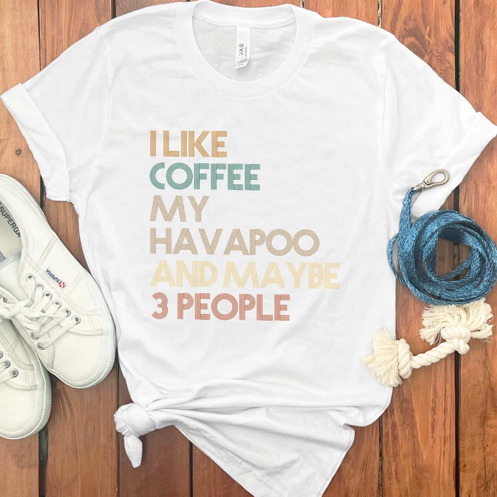 Havapoo Three People T-Shirt in White / S by Puppy Jo