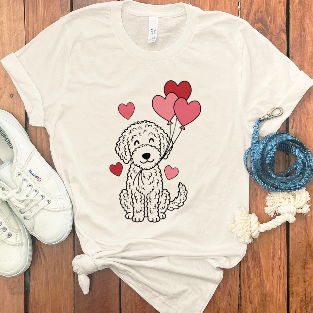Heart Balloons Doodle T-Shirt in Natural / S by Puppy Jo