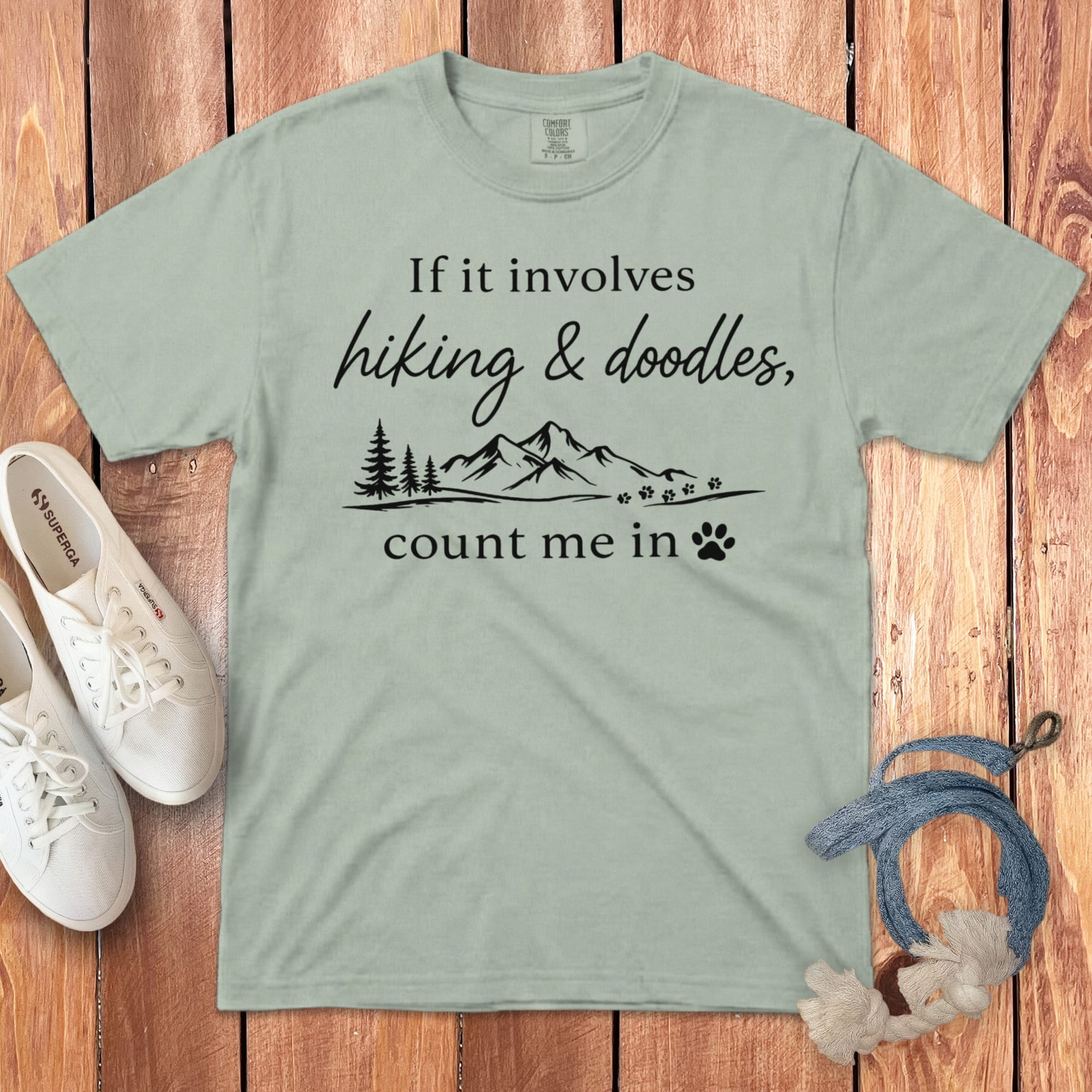 Hiking Doodles Signature T-Shirt in Bay / M by Puppy Jo