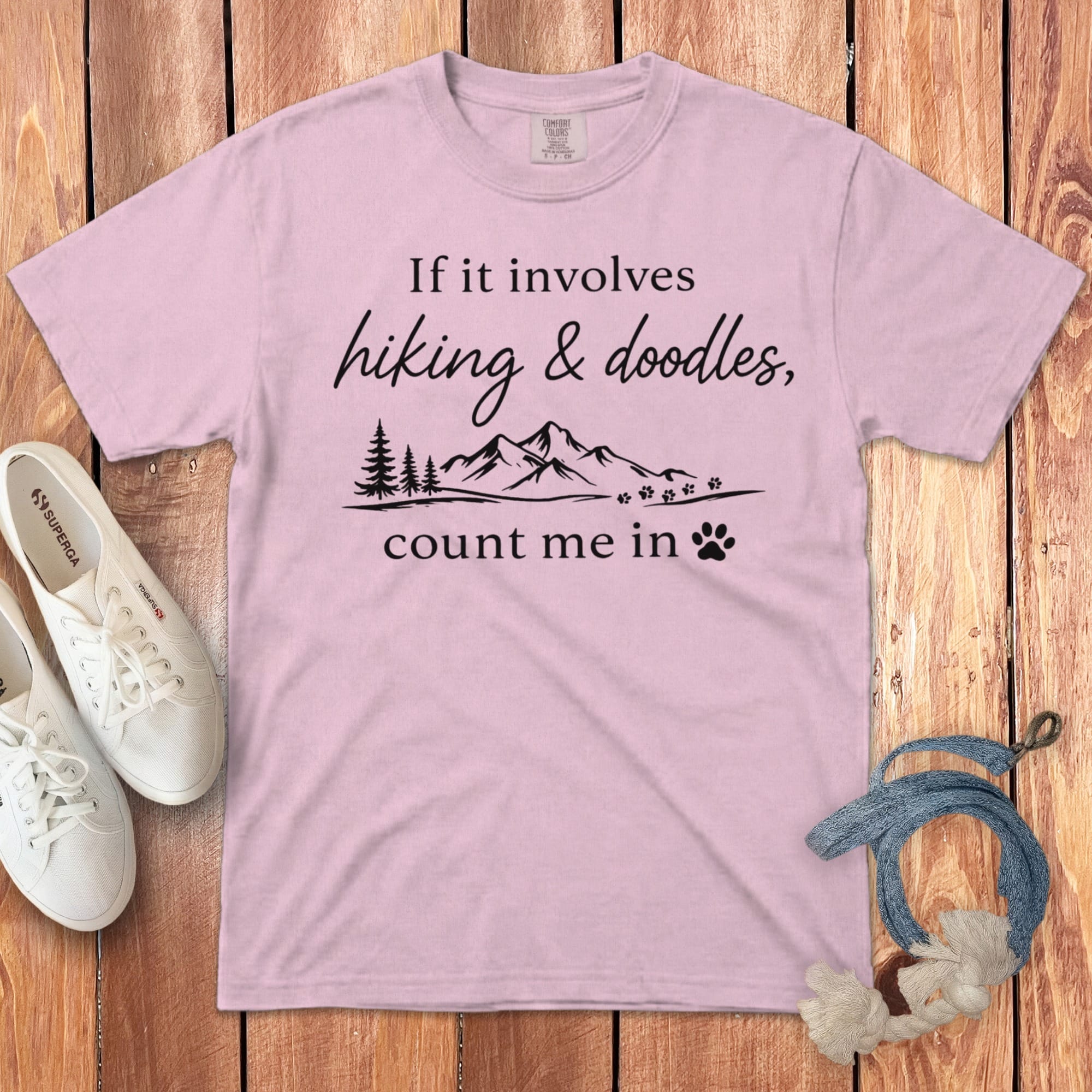 Hiking Doodles Signature T-Shirt in Blossom / M by Puppy Jo