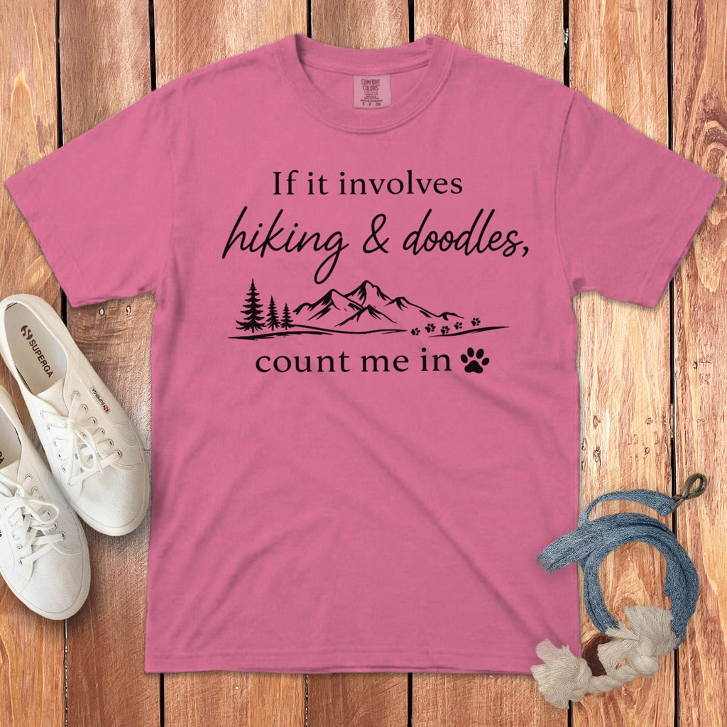 Hiking Doodles Signature T-Shirt in Crunchberry / M by Puppy Jo