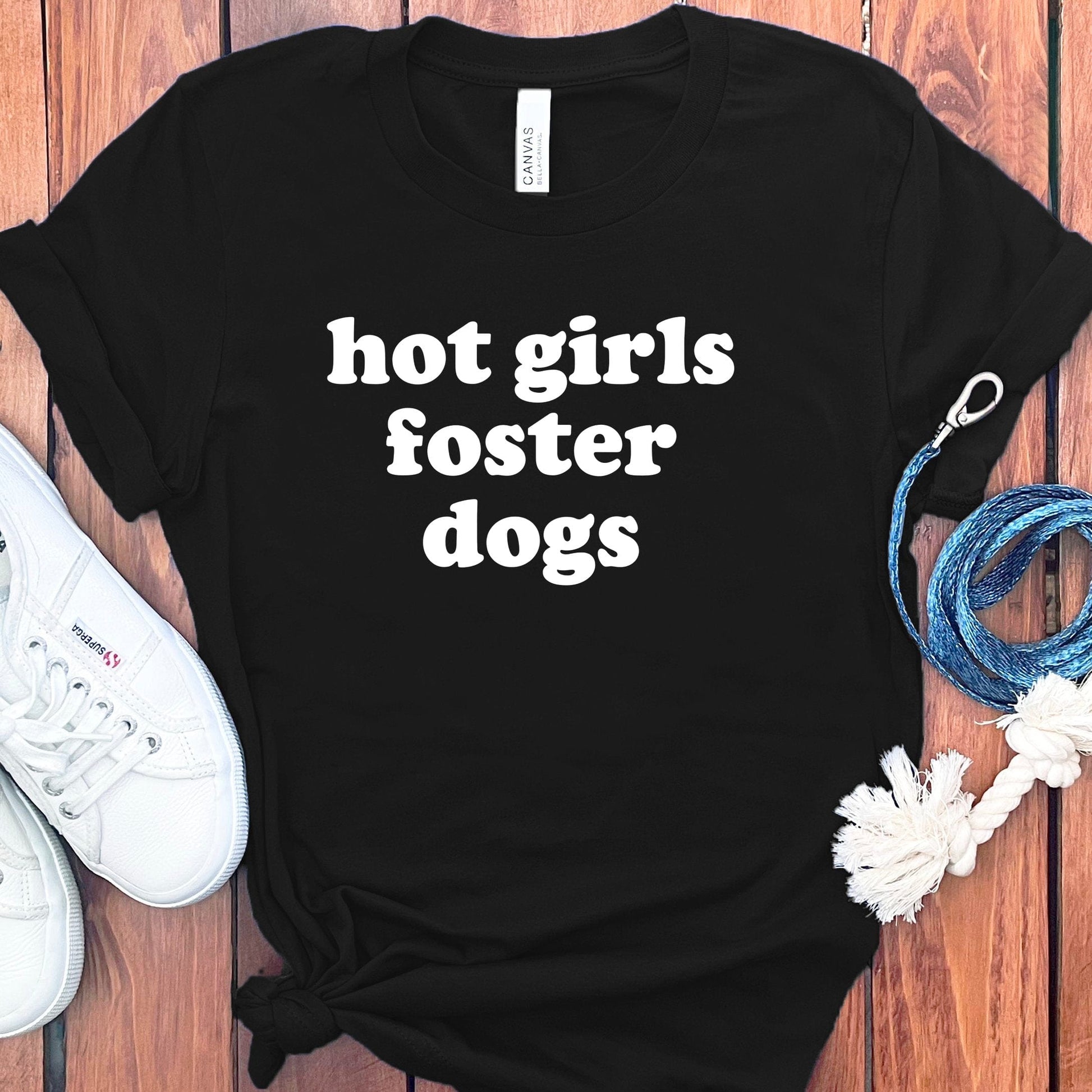 hot girls foster dogs statement t-shirt product type