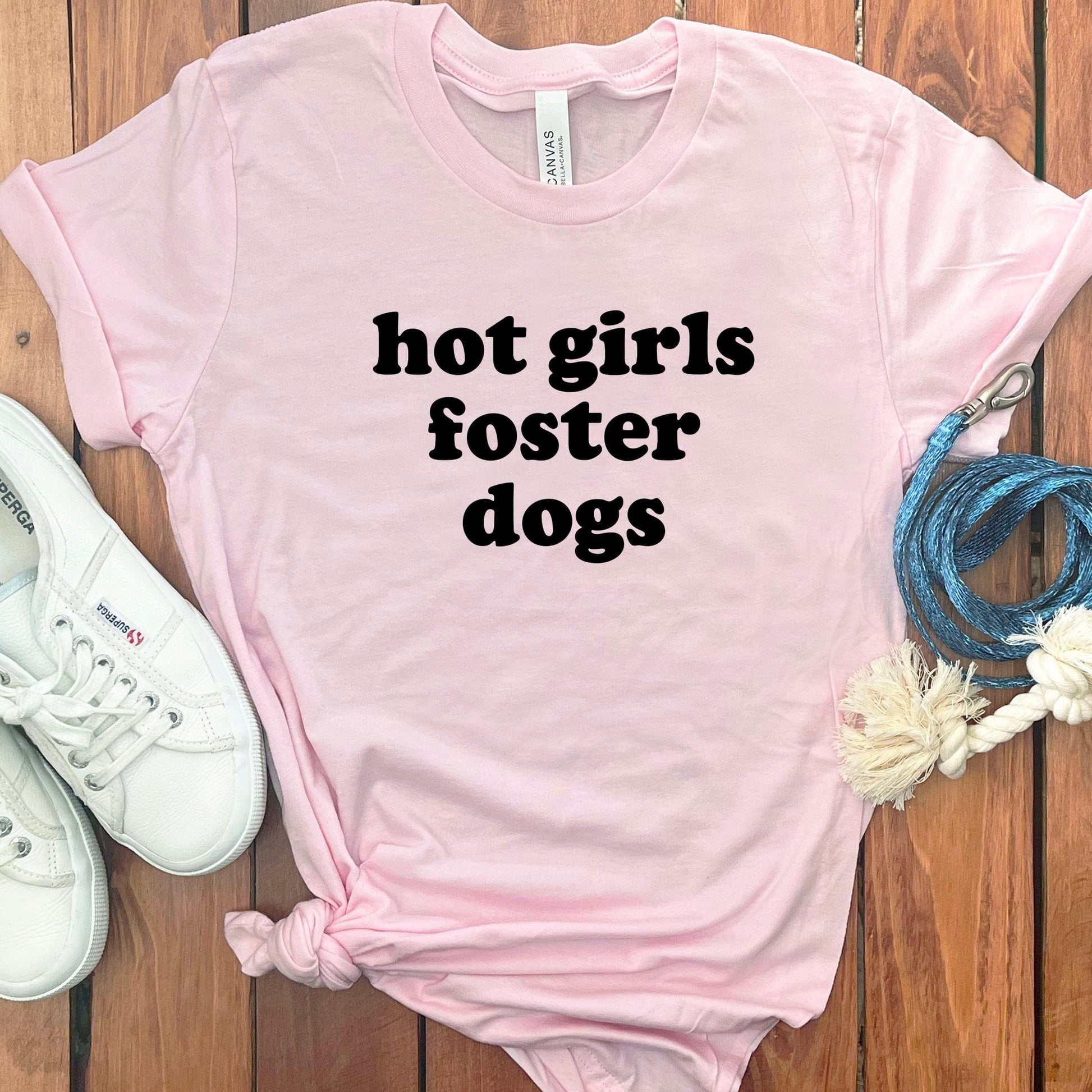 Hot Girls Foster Dogs Pink T-shirt Casual product type