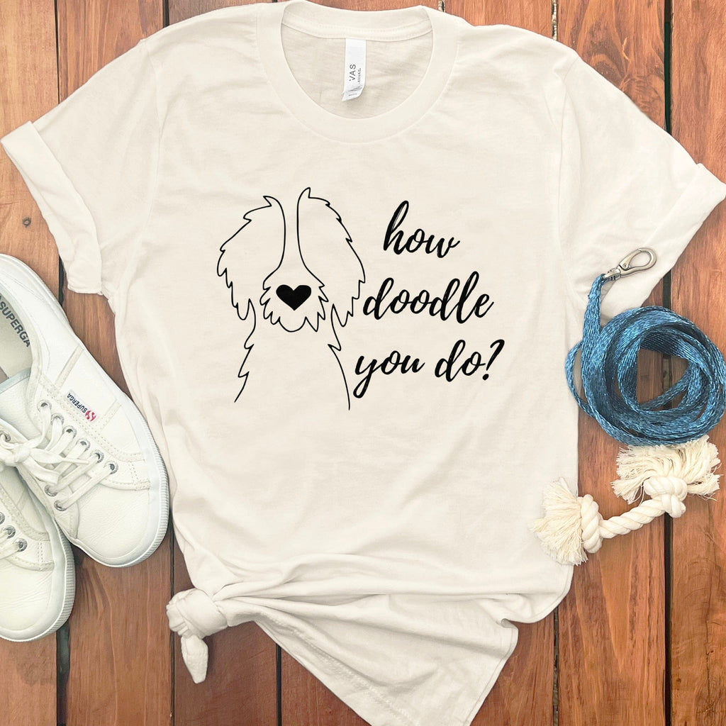 How Doodle You Do T-Shirt in Natural / S by Puppy Jo