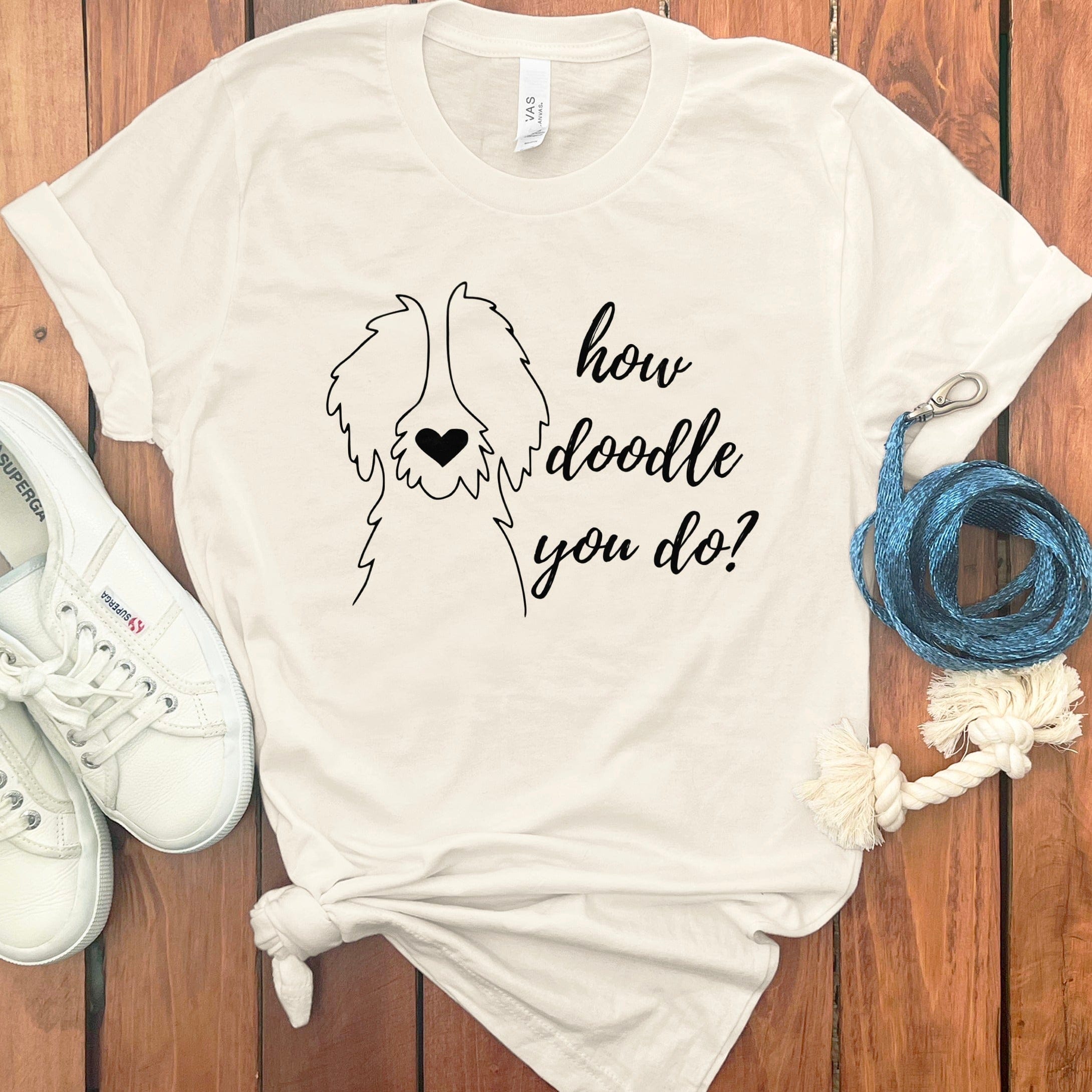 How Doodle You Do T-Shirt in Natural / S by Puppy Jo