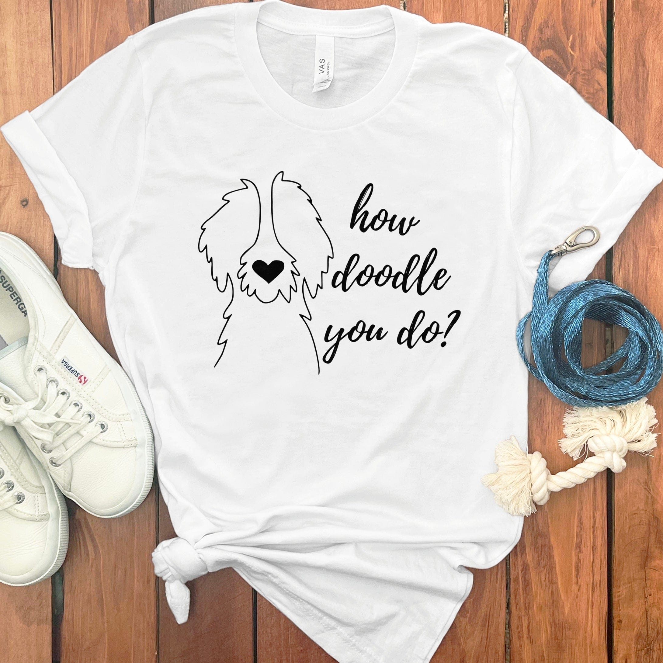 How Doodle You Do T-Shirt in White / S by Puppy Jo