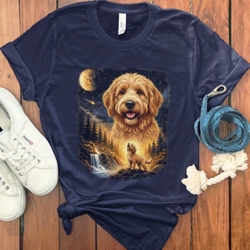 Howling Goldendoodle T-Shirt in Navy / M by Puppy Jo