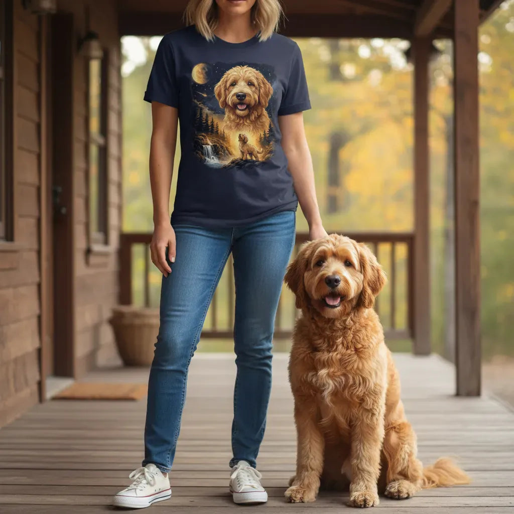 Howling Goldendoodle T-Shirt in by Puppy Jo