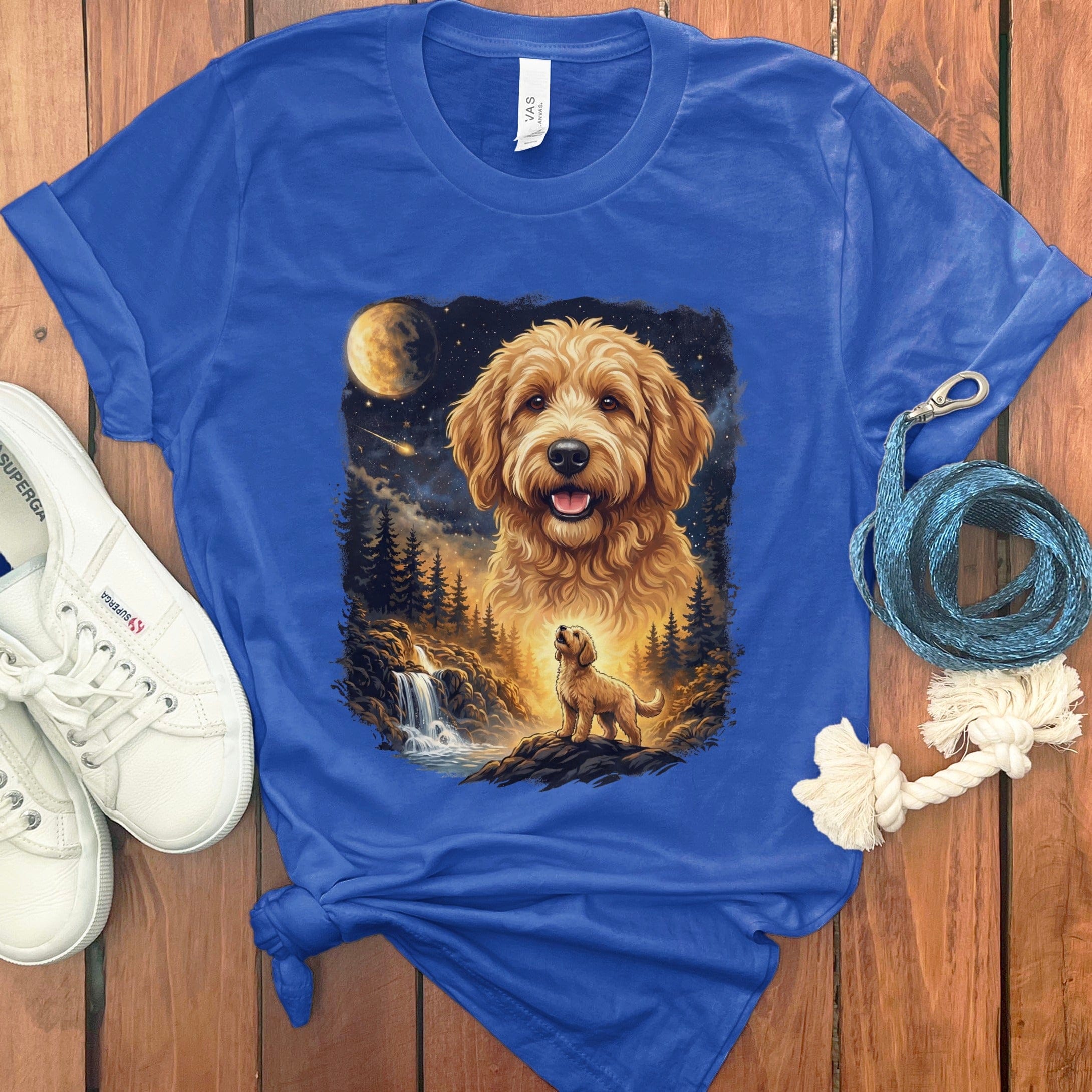 Howling Goldendoodle T-Shirt in True Royal / M by Puppy Jo