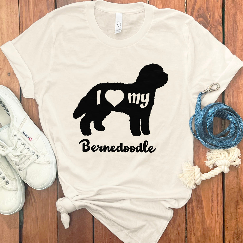 I Heart Bernedoodle T-Shirt in Natural / M by Puppy Jo