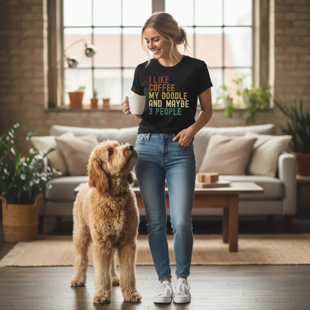 I Like Coffee Doodle T-Shirt in by Puppy Jo