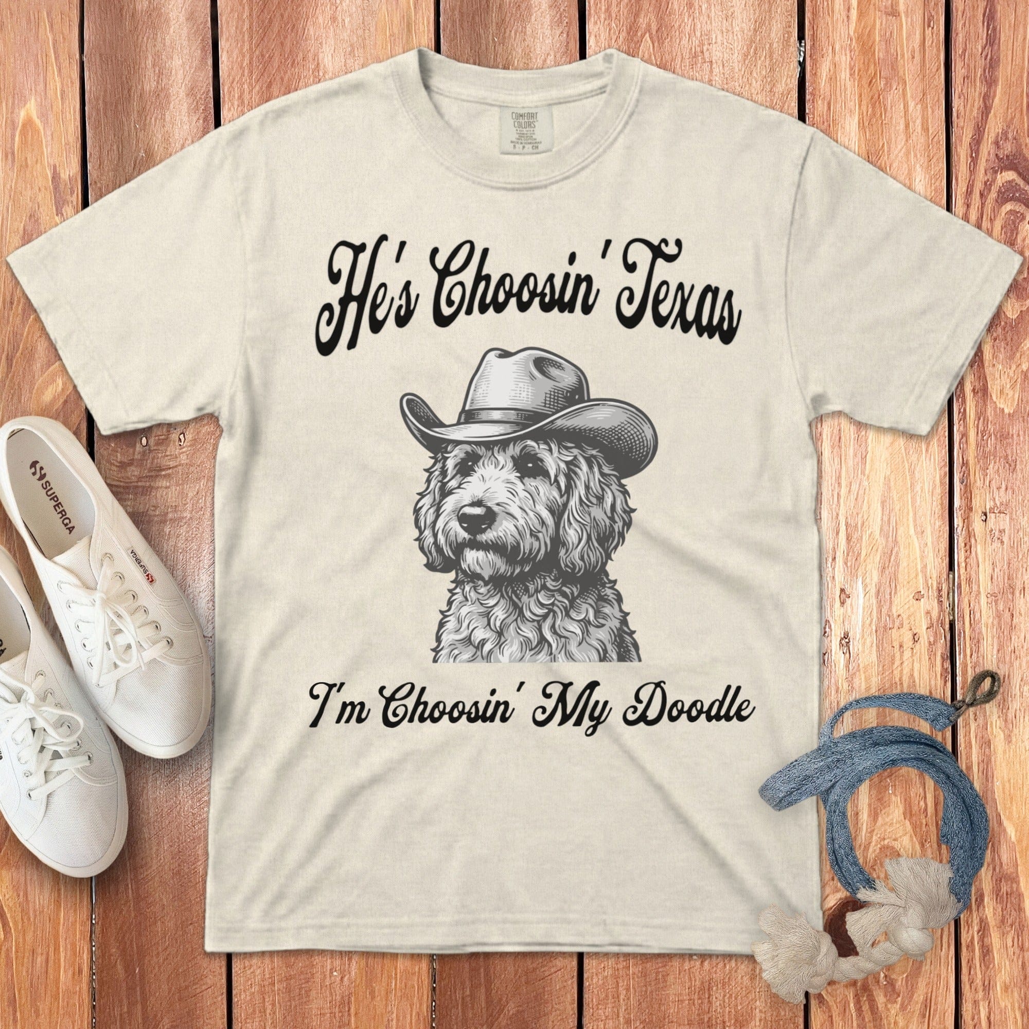 I'm Choosin Doodle Signature T-Shirt in Ivory / S by Puppy Jo