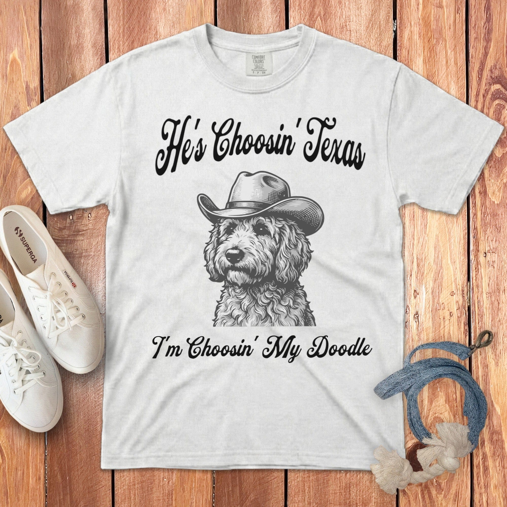 I'm Choosin Doodle Signature T-Shirt in White / S by Puppy Jo
