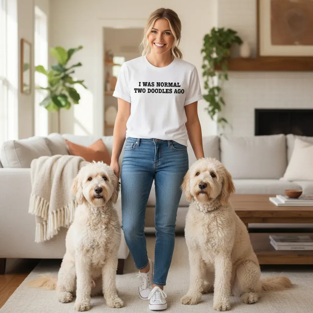 I Was Normal Doodles T-Shirt in by Puppy Jo