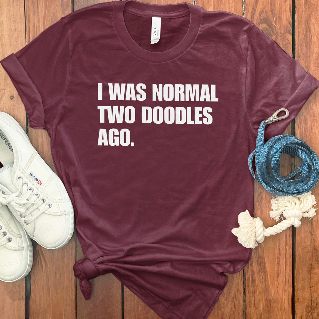 I Was Normal T-Shirt in Maroon / S by Puppy Jo