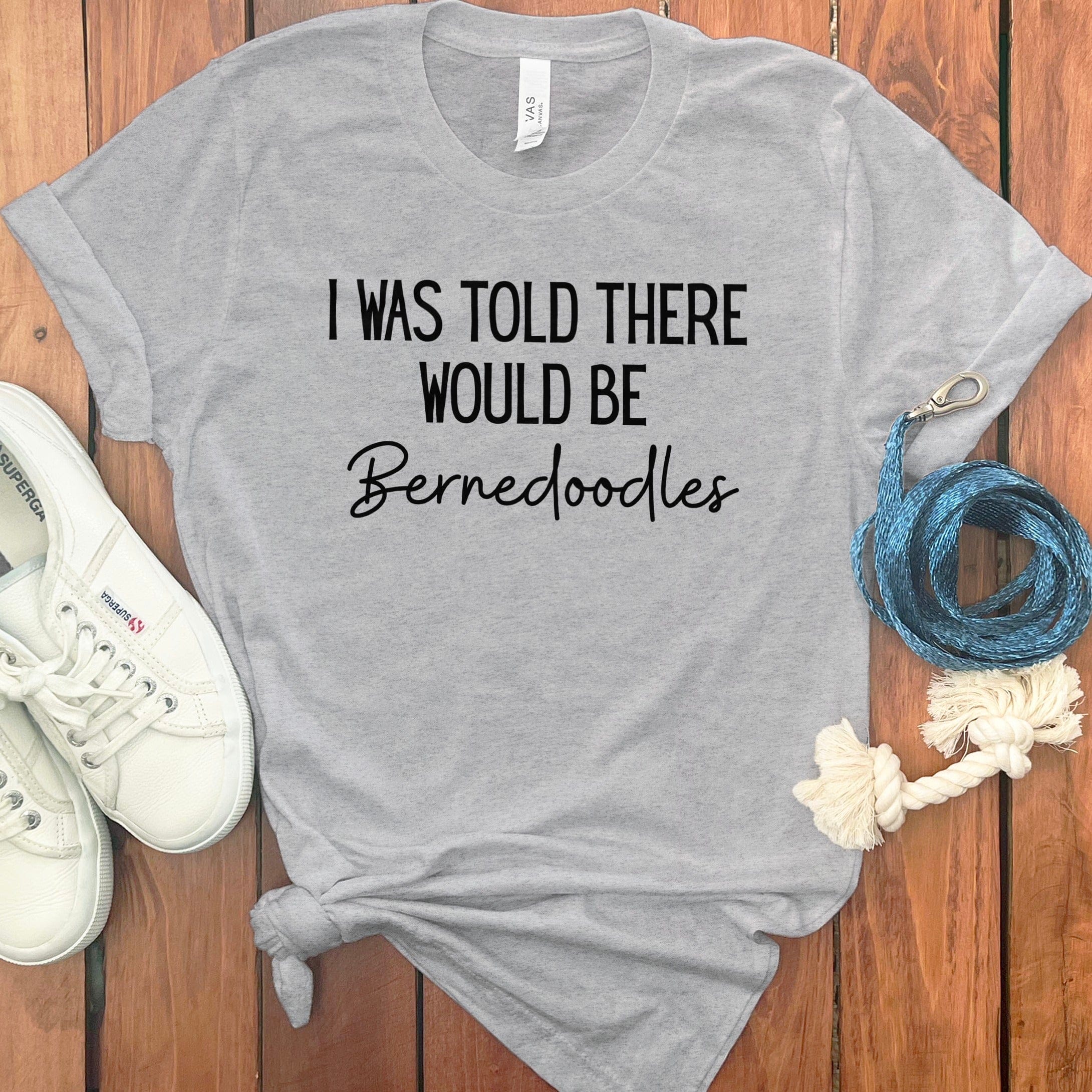 I Was Told Bernedoodle T-Shirt in Athletic Heather / S by Puppy Jo
