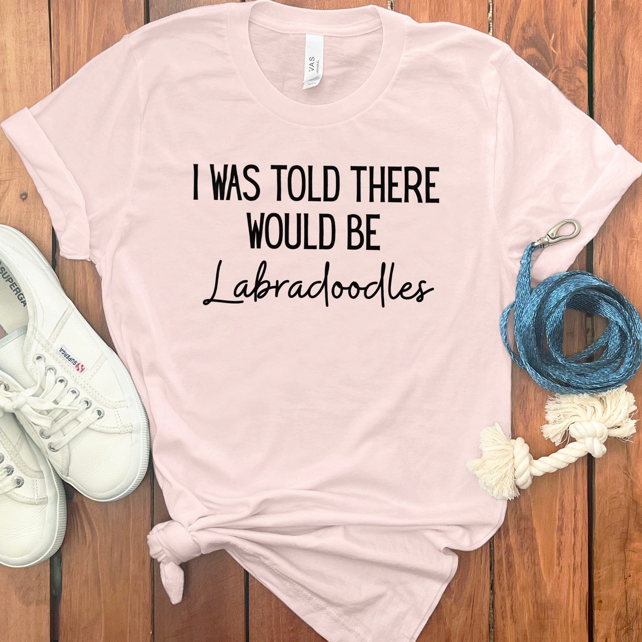 I Was Told Labradoodle T-Shirt in Soft Pink / S by Puppy Jo
