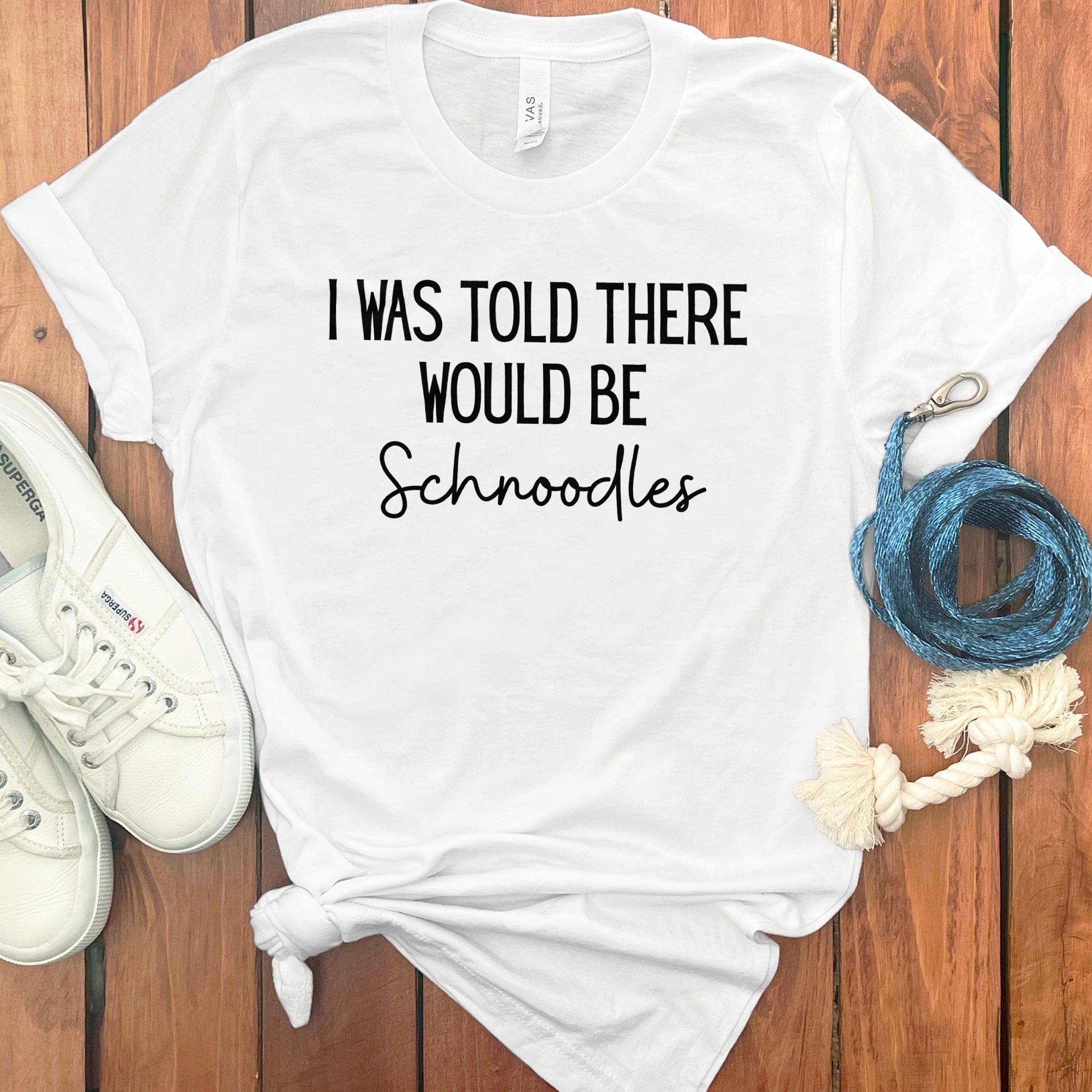 I Was Told Schnoodle T-Shirt in White / S by Puppy Jo