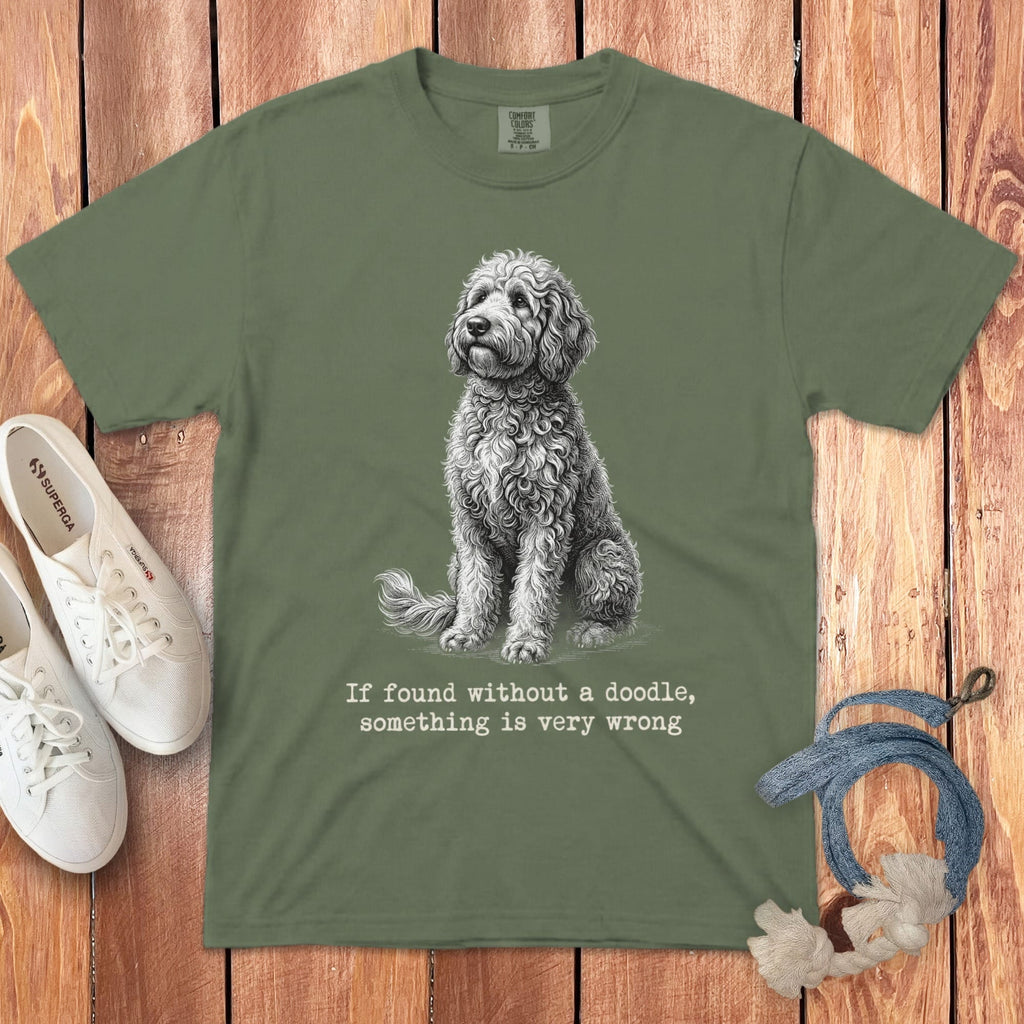 If Found Doodle Signature T-Shirt in 2XL / Moss by Puppy Jo