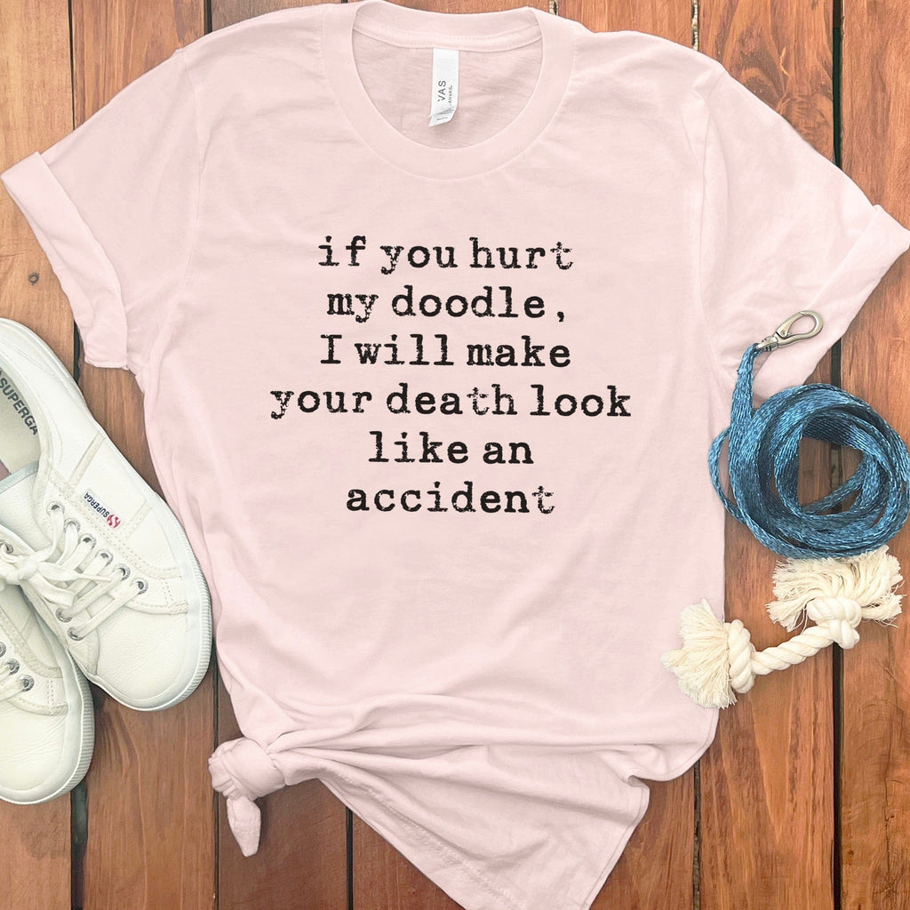 If You Hurt Doodle T-Shirt in Soft Pink / S by Puppy Jo