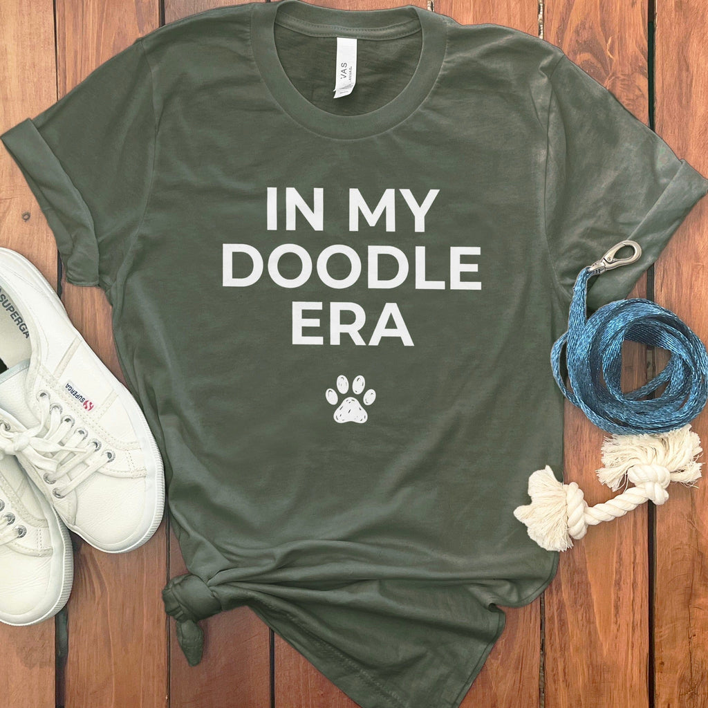 In My Doodle T-Shirt in Military Green / S by Puppy Jo