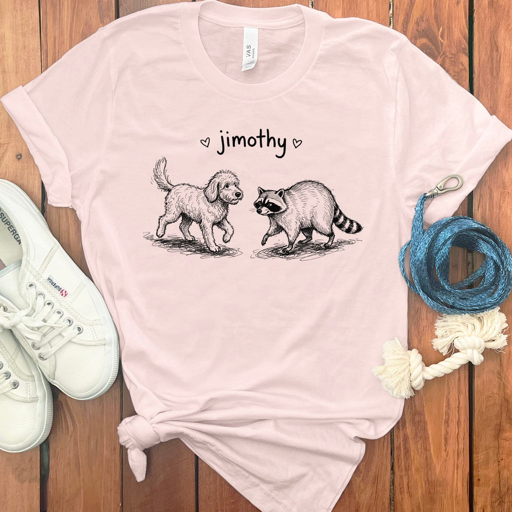 Jimothy Meets Doodle T-Shirt in Soft Pink / S by Puppy Jo