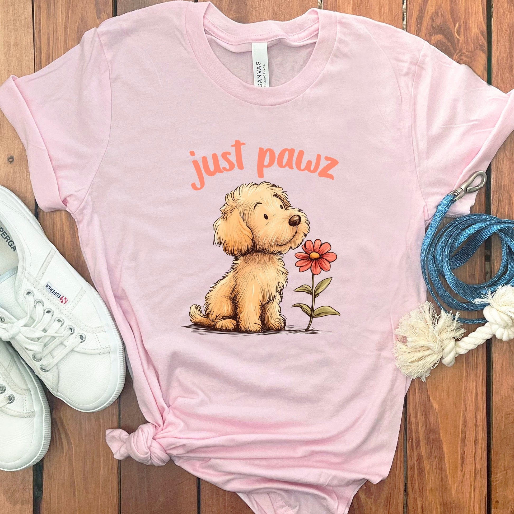 Just Pawz Adorable Puppy Floral Design Shirt product type