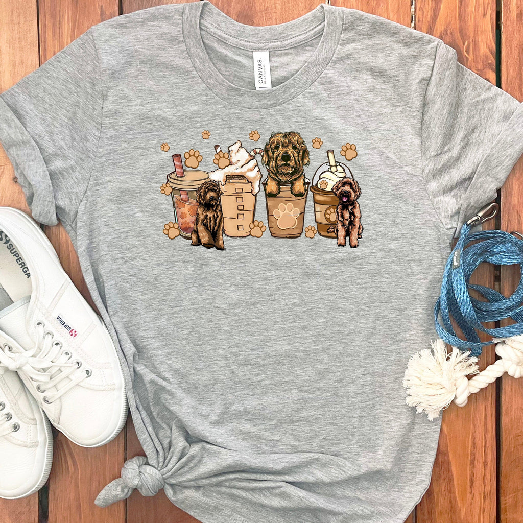Labradoodle Coffee T-Shirt in Athletic Heather / S by Puppy Jo
