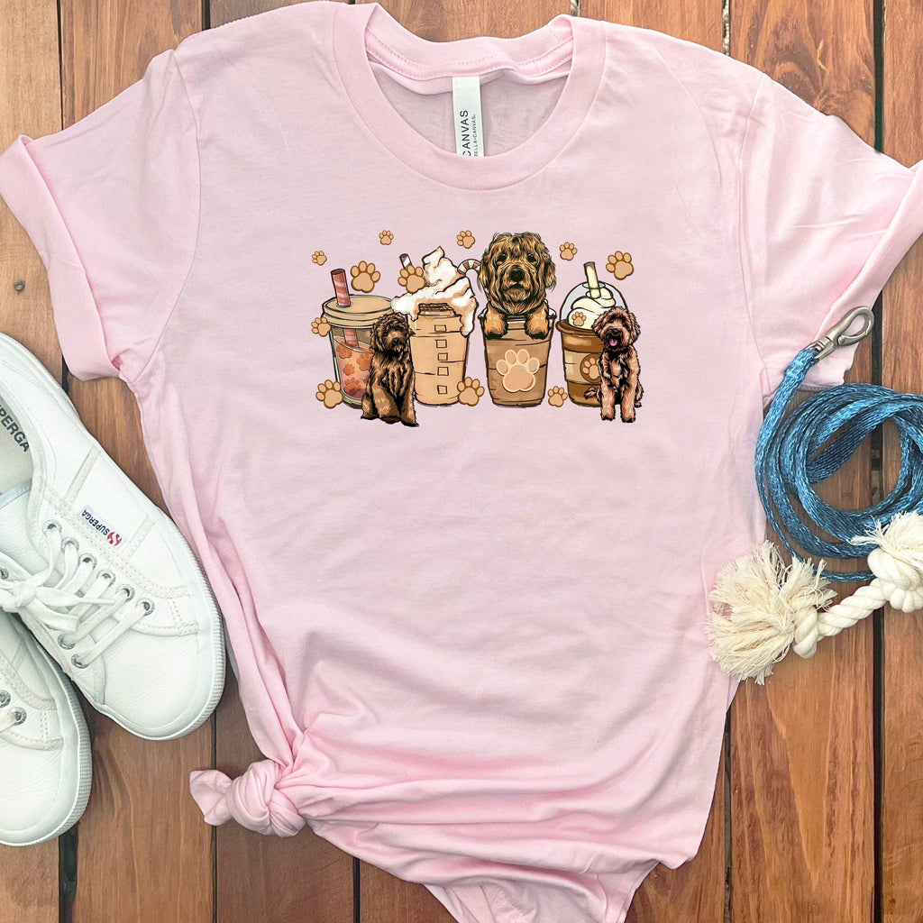 Labradoodle Coffee T-Shirt in Soft Pink / S by Puppy Jo
