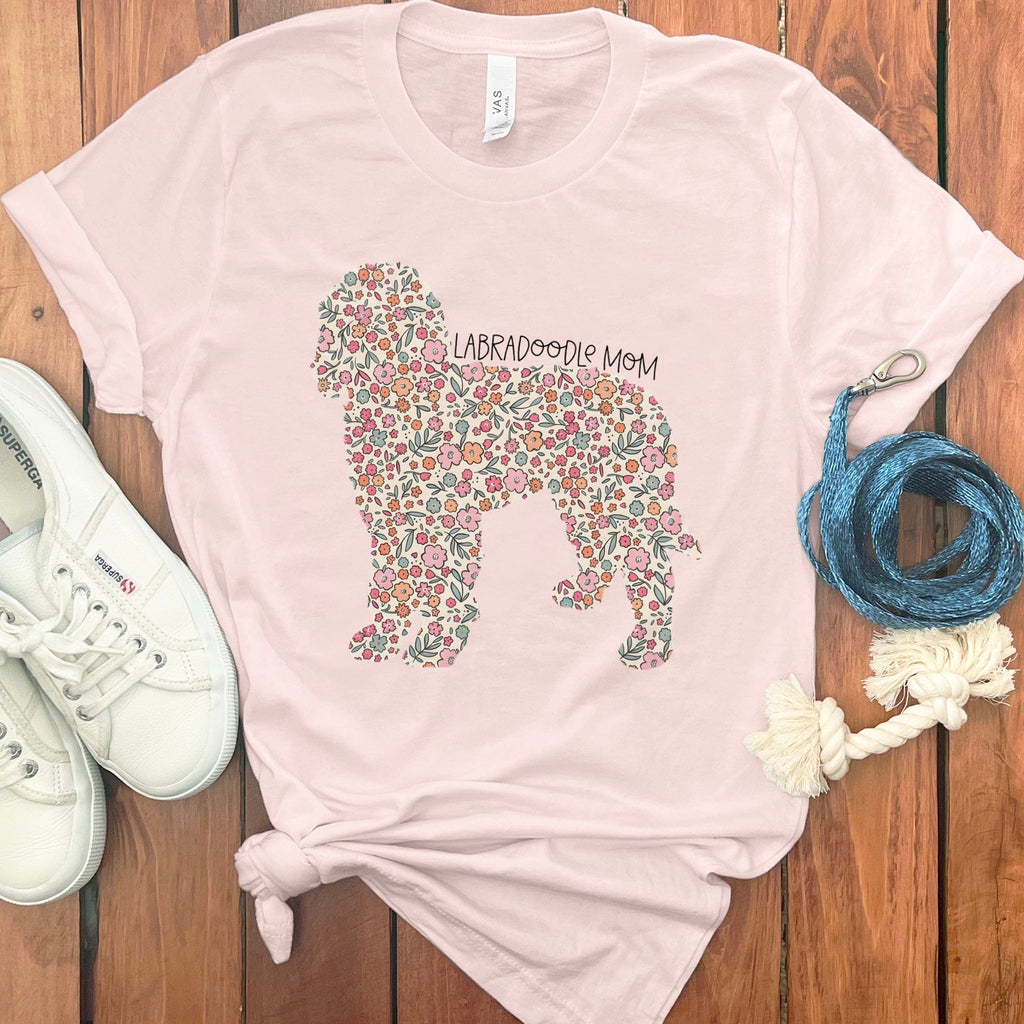 Labradoodle Floral T-Shirt in Soft Pink / S by Puppy Jo