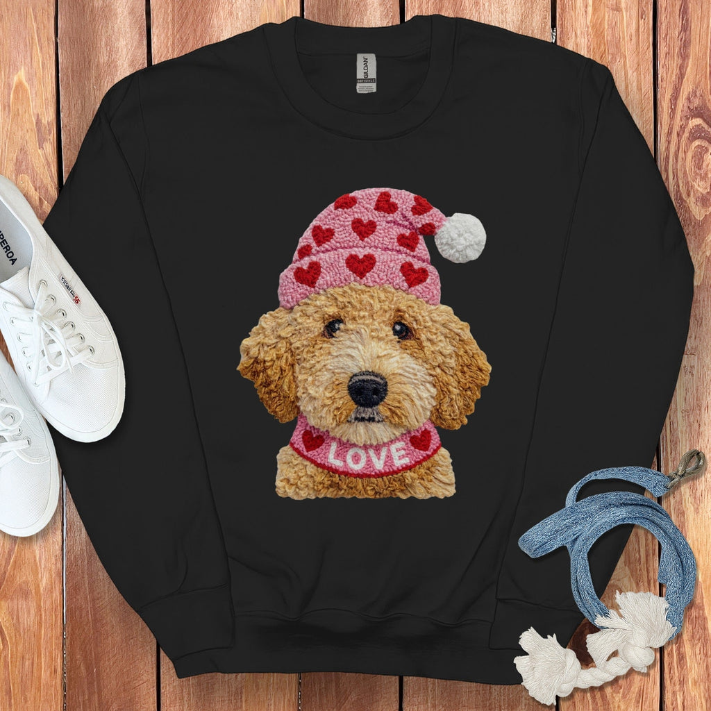 Labradoodle Goldendoodle Love Sweatshirt in Black / S by Puppy Jo