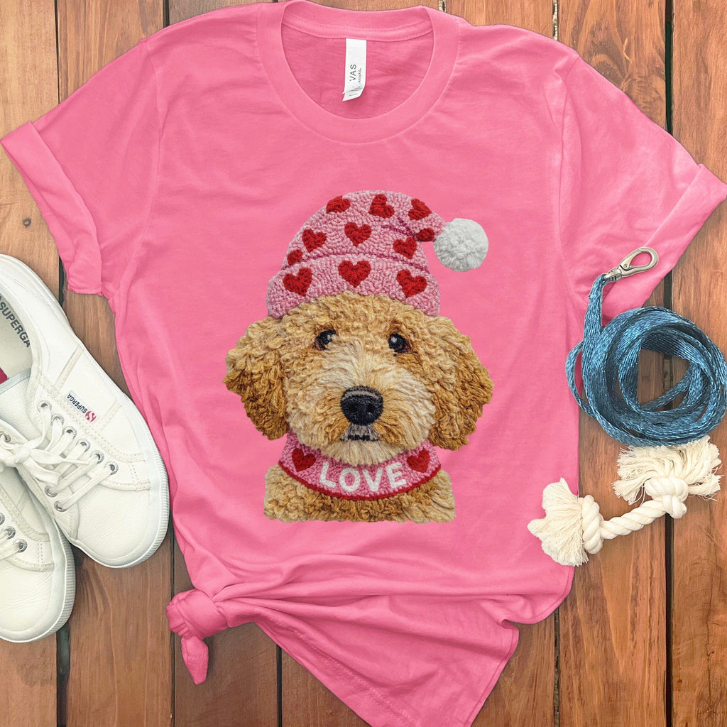 Labradoodle Goldendoodle Love T-Shirt in Charity Pink / S by Puppy Jo