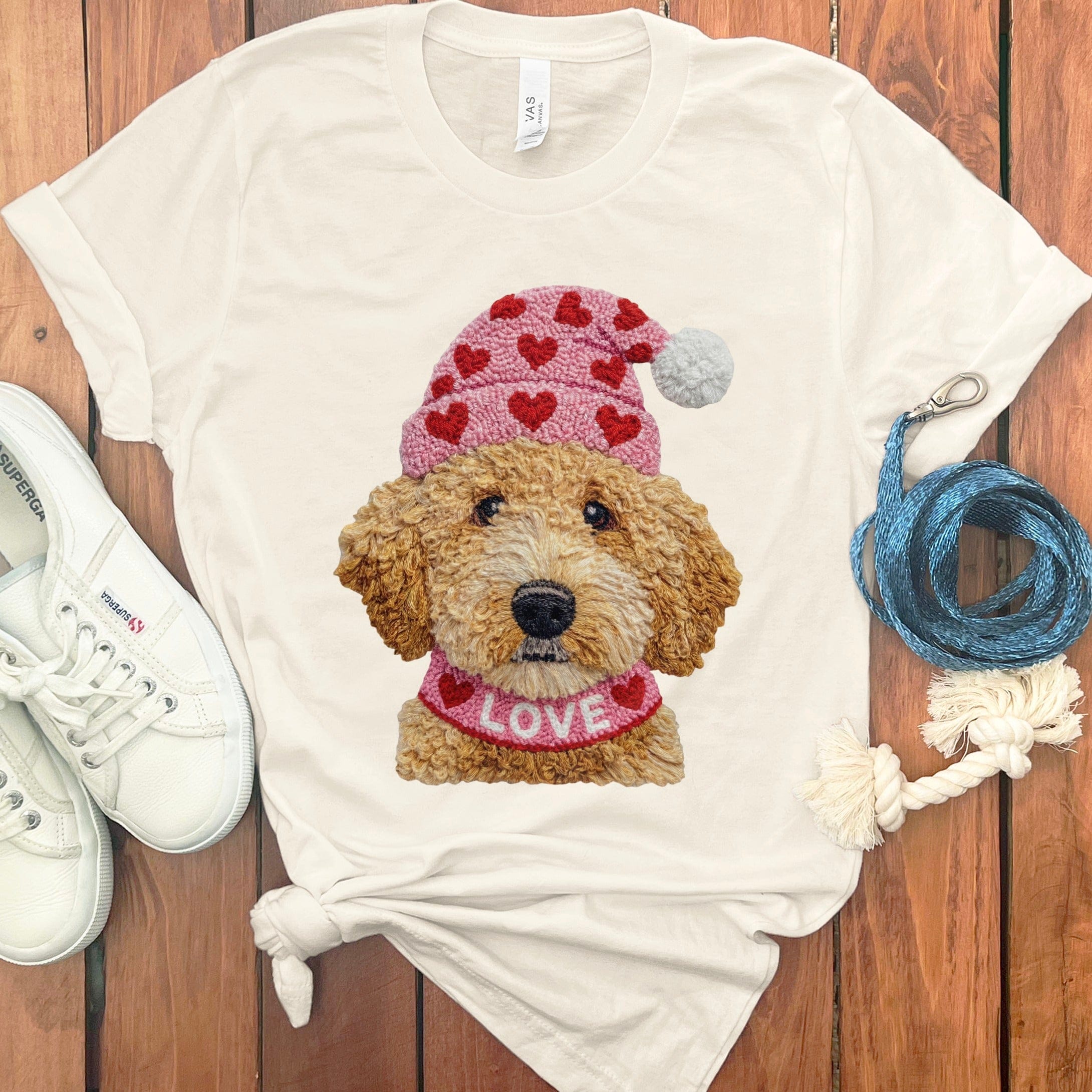 Labradoodle Goldendoodle Love T-Shirt in Natural / S by Puppy Jo
