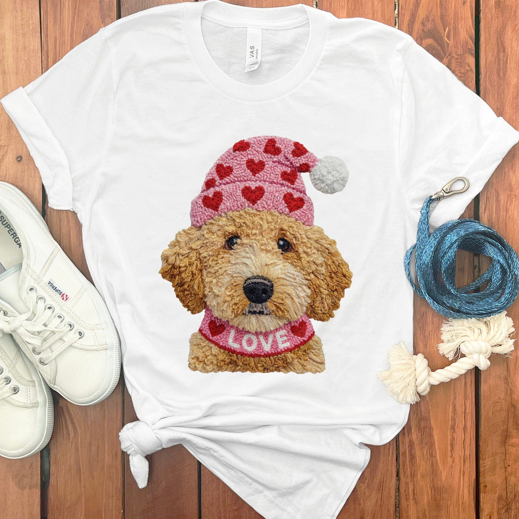 Labradoodle Goldendoodle Love T-Shirt in White / S by Puppy Jo