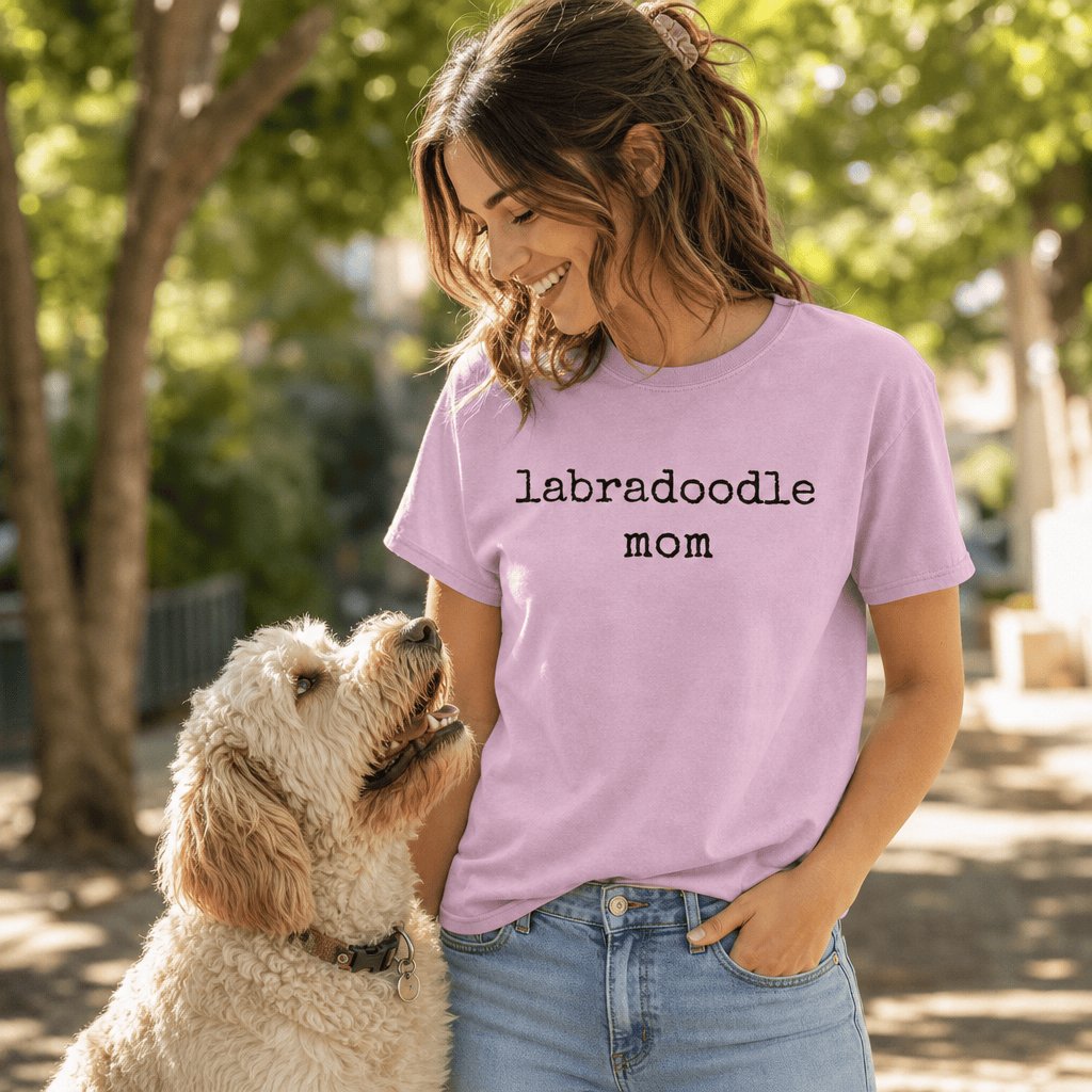 Labradoodle Mom Signature T-Shirt in by Puppy Jo