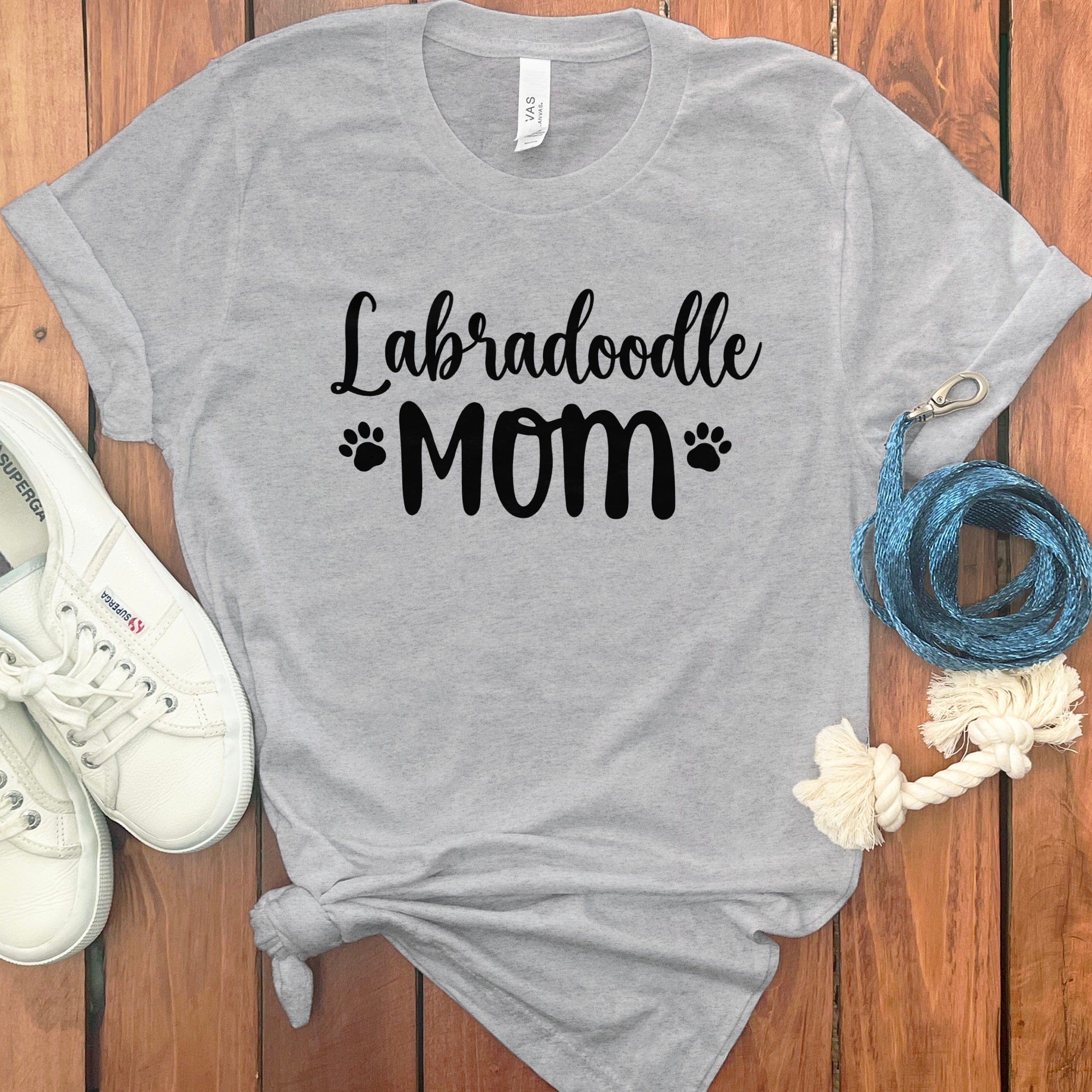 Labradoodle Mom T-Shirt in Athletic Heather / S by Puppy Jo