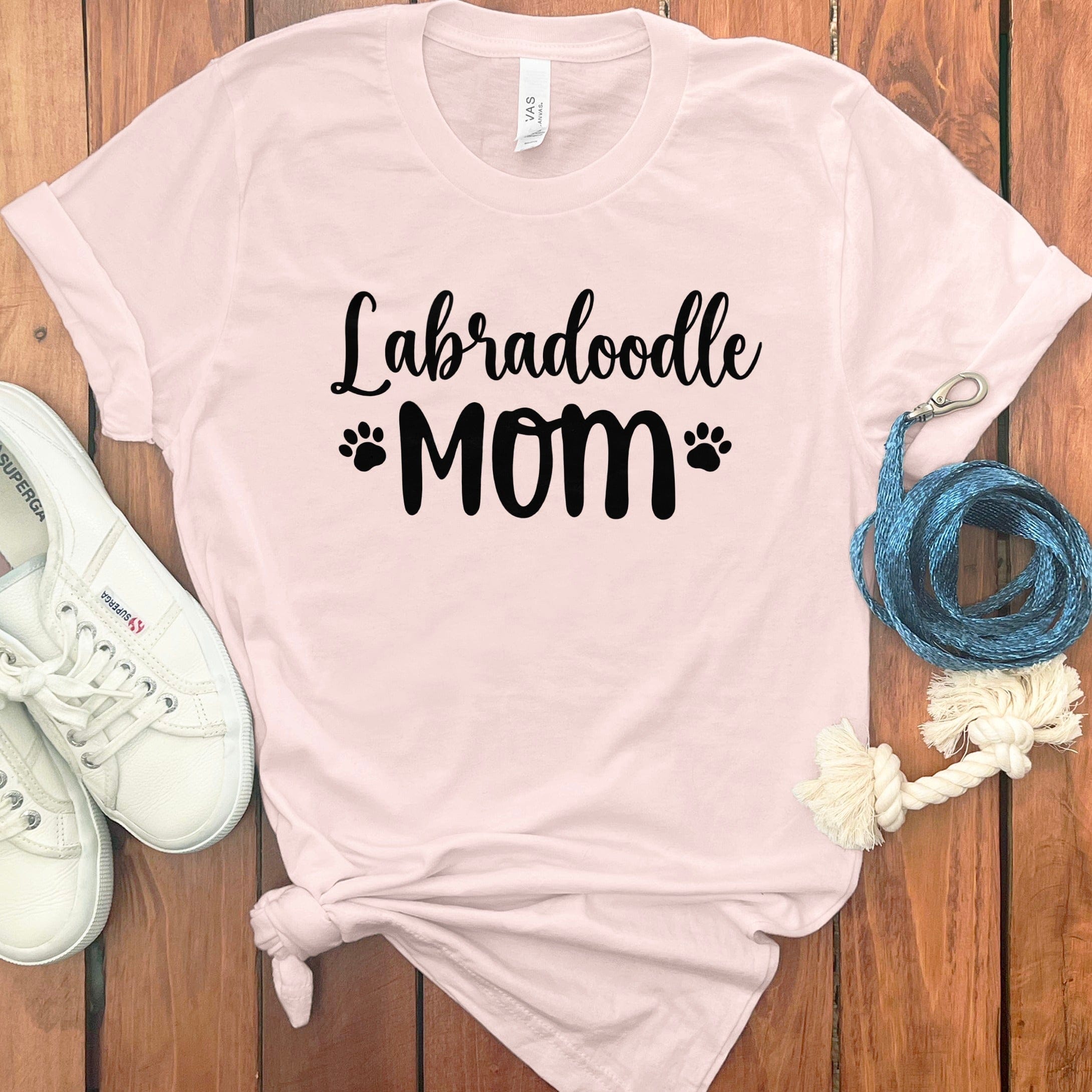 Labradoodle Mom T-Shirt in Soft Pink / S by Puppy Jo