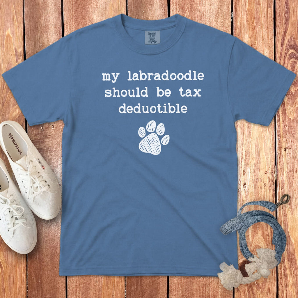Labradoodle Tax Signature T-Shirt in Blue Jean / S by Puppy Jo