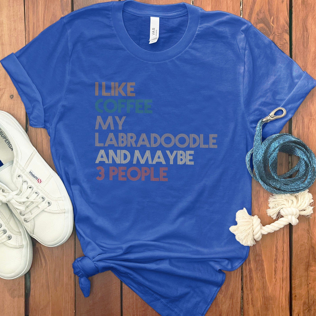 Labradoodle Three People T-Shirt in True Royal / S by Puppy Jo